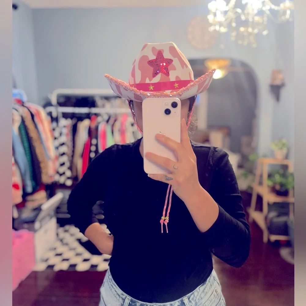 Pink cowboy hat Party accesory